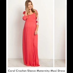 Pink blush maternity dress